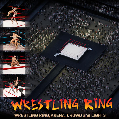 Wrestling Ring With Poses for Genesis 8