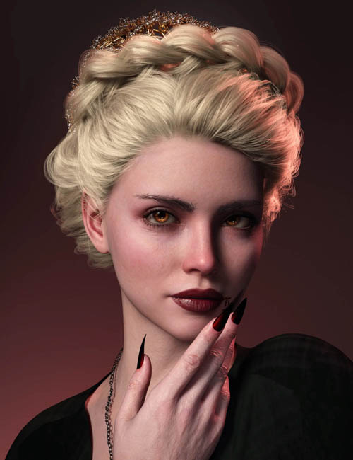 FE Elegant Updo Hair for Genesis 9 and 8 Female