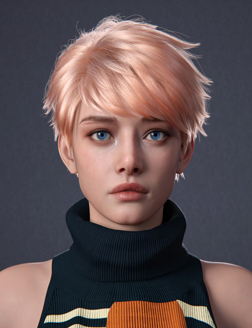 dForce AK Handsome Hair for Genesis 9, 8, and 8.1