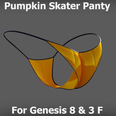 Pumpkin Skater Panty for Genesis 8 Female