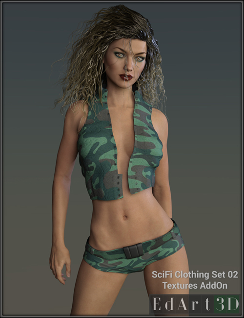 PBR Textures for SciFi Clothing Set 2 for G8F