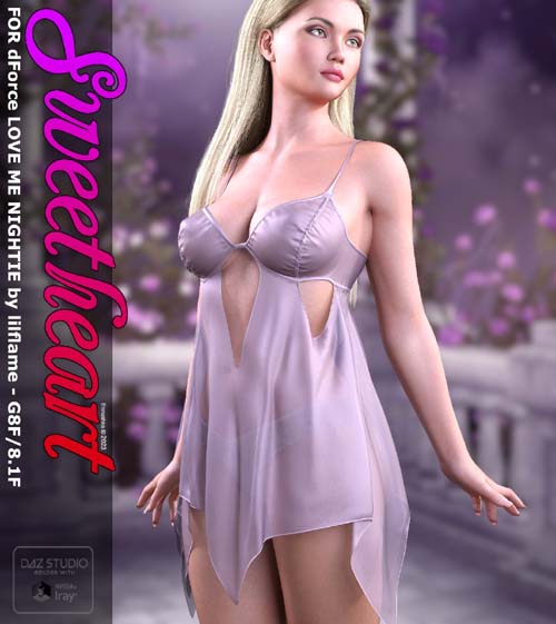 Sweetheart Textures for dForce Love Me Nightie