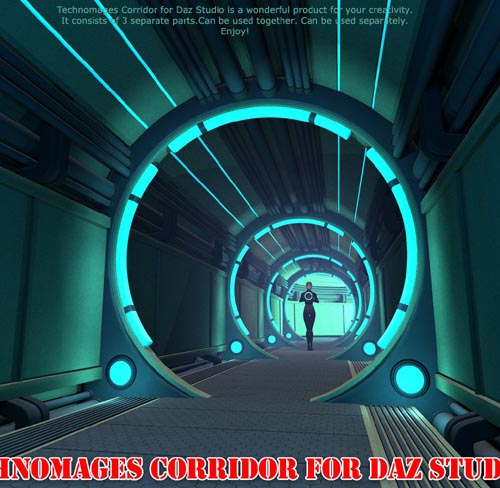 Technomages Corridor for Daz Studio