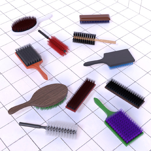 Hairbrush Collection for Genesis 8 and 9