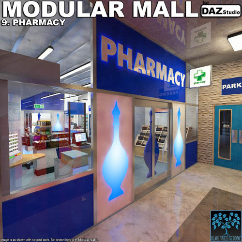 Modular Mall09: Pharmacy for Daz