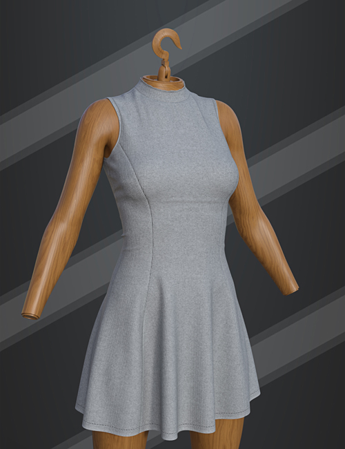  dForce SU Knit Dress for Genesis 9, 8.1, and 8 Female 