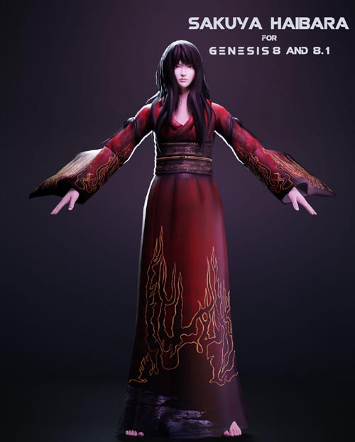 Sakuya Haibara For Genesis 8 and 8.1 Female