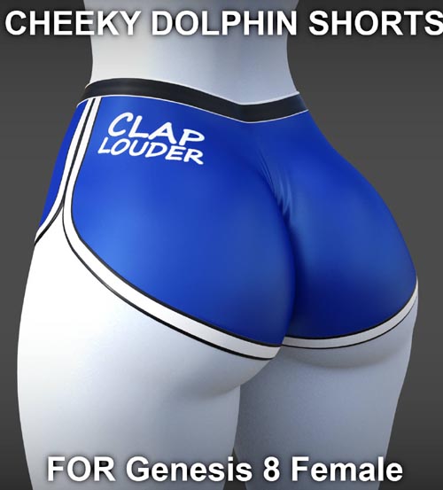 Cheeky Dolphin Shorts for Genesis 8 Females