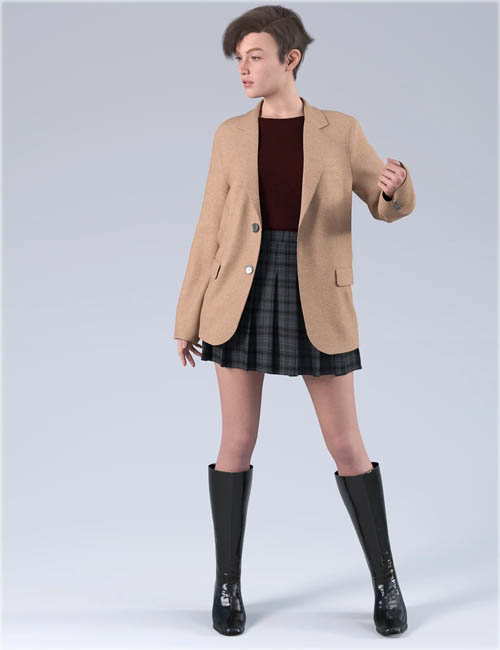 dForce HnC24 Casual Jacket Outfit for Genesis 9