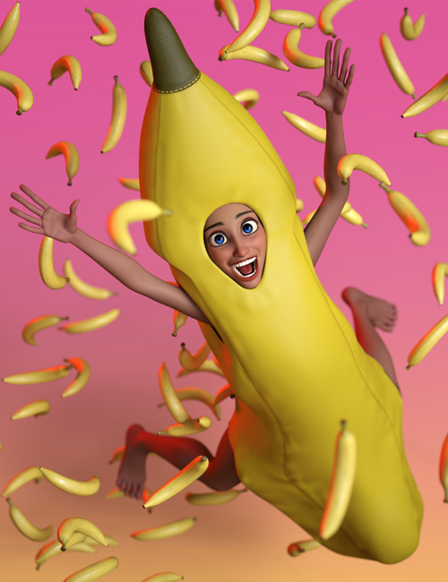 dForce Banana Suit Outfit for Genesis 9