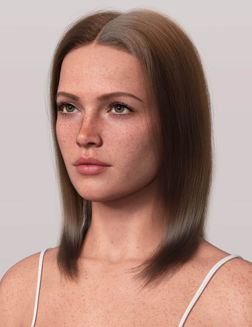 dForce Fine Medium Length Style Hair for Genesis 9