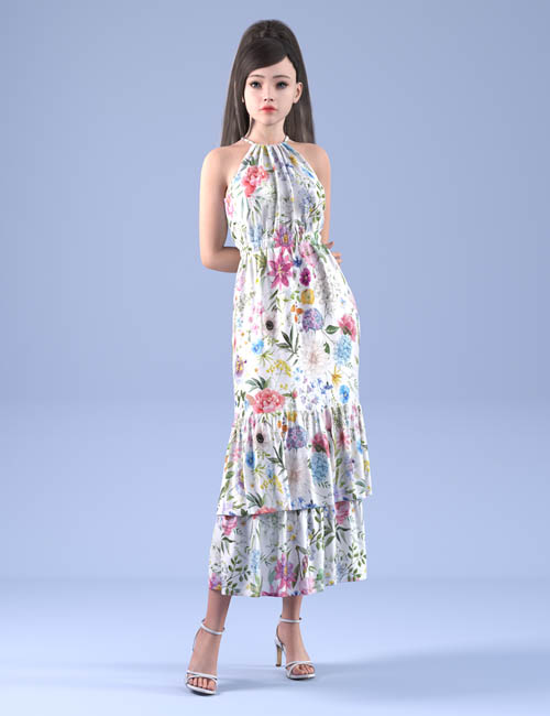 dForce HnC24 Floral Dress Outfit for Genesis 9