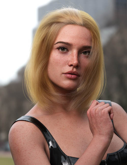 dForce Strand-Based Flipped Style Long Bob Hair for Genesis 9