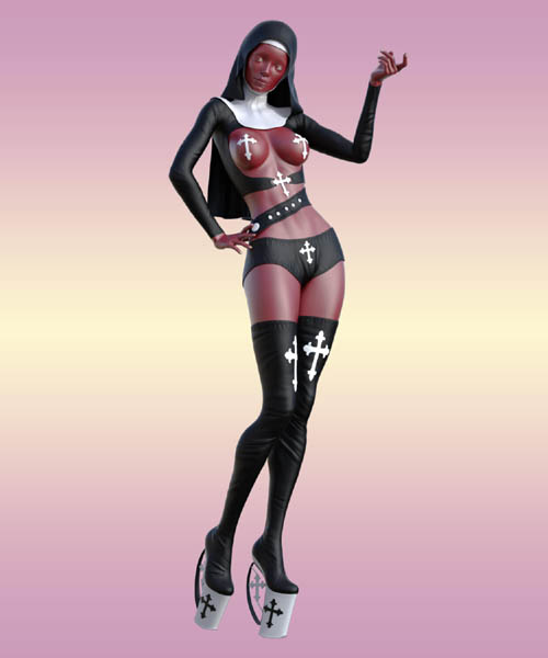 Dforce Naughty Nun Suit for Genesis 8 Female