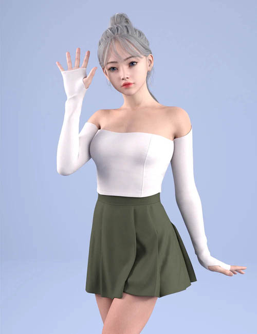 dForce HnC24 Off Shoulder Outfits for Genesis 9