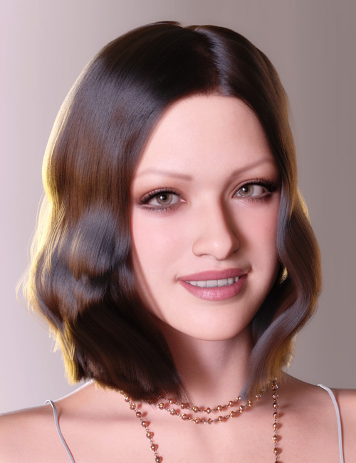 dForce Shoulder Length Hair for Genesis 9