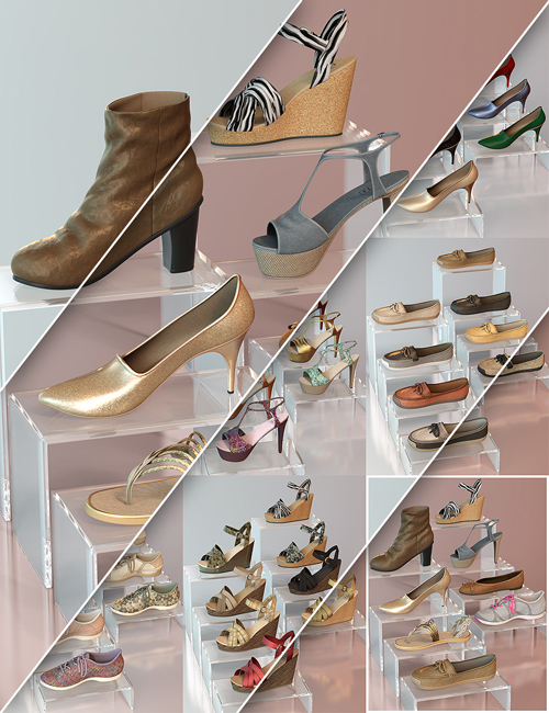 Shoe Closet 01 Bundle for Genesis 8 Females and Genesis 9