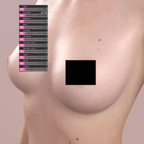 HX Nipple Morphs for Genesis 8 and 8.1 Female