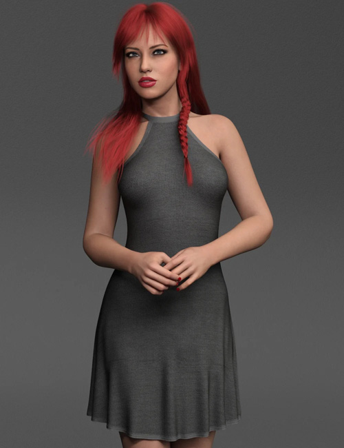 A97 dForce Halter Dress for Genesis 9 and 8 Females