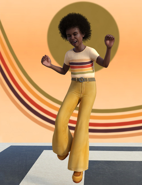 Child Antoine and 1970s Outfit for Genesis 8 Male