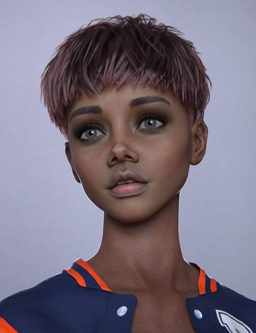 dForce AK Neat Hair for Genesis 9, 8, and 8.1