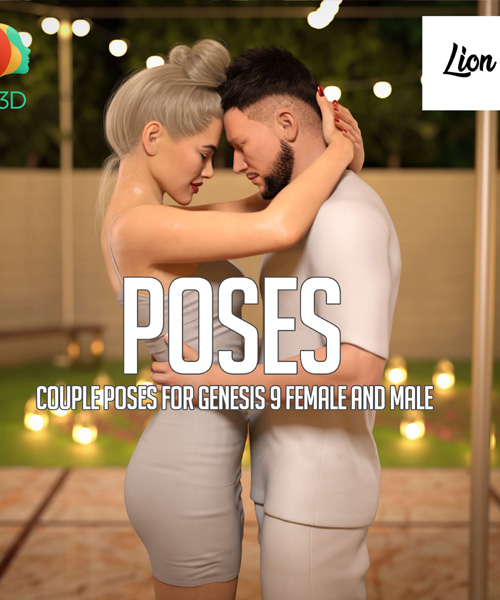 Couple Poses for Genesis 9 Female and Male