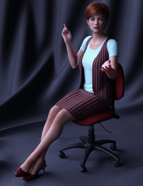 dForce Clerk Outfit for Genesis 8 and 8.1 Females