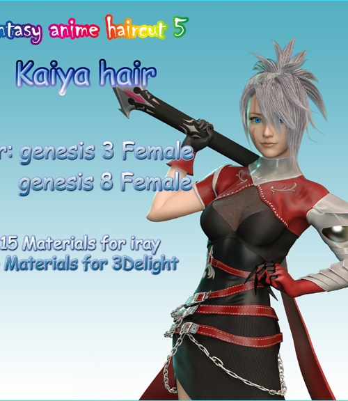 Fantasy Anime Haircut 5 Kaiya Hair for G3F G8F La Femme