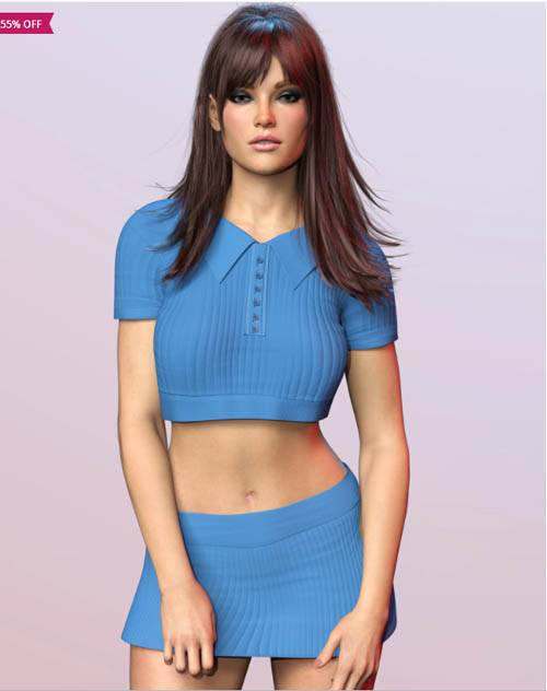 X-Fashion Bonjour Outfit for Genesis 9