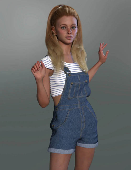 dForce Lucy's Overalls Outfit for Genesis 9