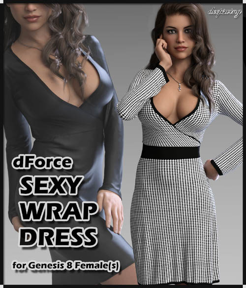 dForce Sexy Wrap Dress for Genesis 8 Female(s)