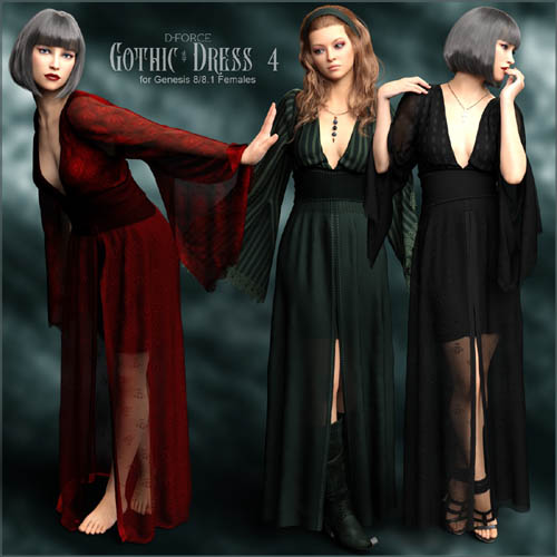 D-Force Gothic Dress 4 for G8F and G8.1F