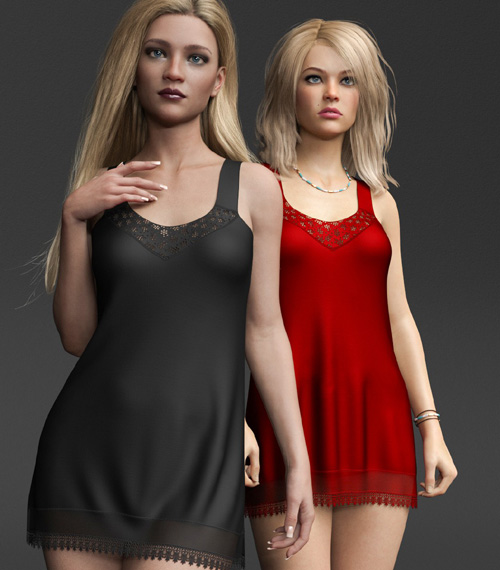 D-Force Chemise for Genesis 8 Females