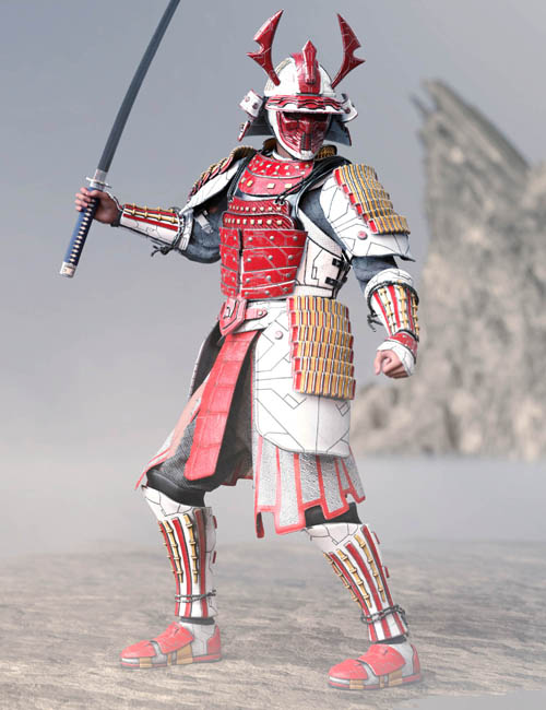 dForce Imperial Tech-Samurai Armor for Genesis 9 Add-On