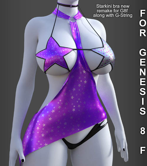 Starkini Dress for Genesis 8 Females