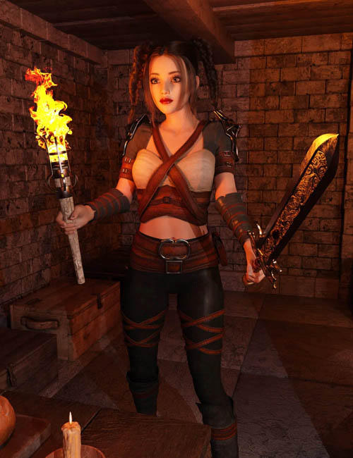 FG Lyra Hellfire Outfit for Genesis 8