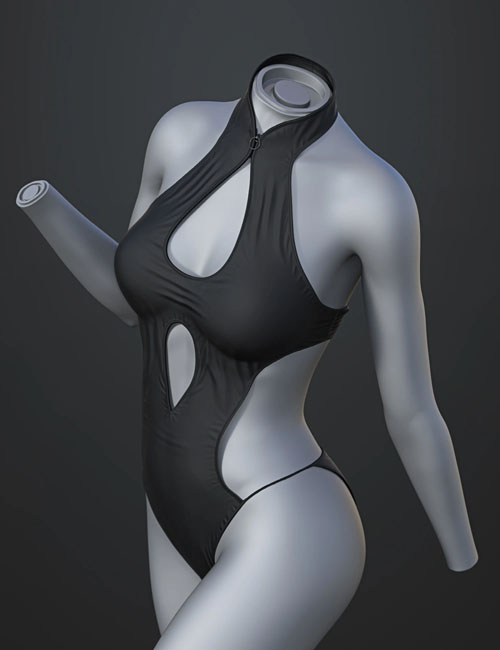 dForce SU Hollow Swimsuit for Genesis 9, 8.1, and 8 Female