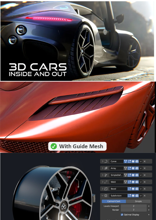 3D Cars: Inside And Out Blender