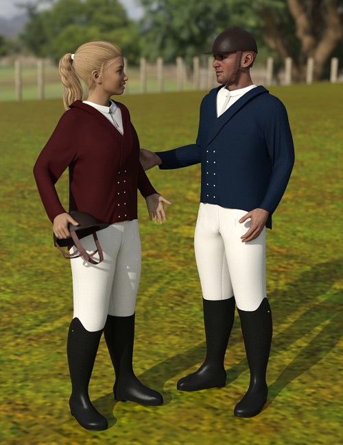 dForce Equestrian Clothes for Genesis 9 and 8