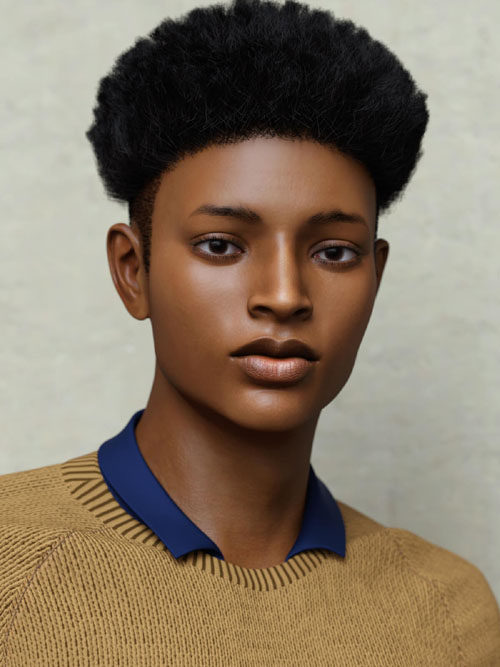 Malikai and Hair for Genesis 8.1 Male