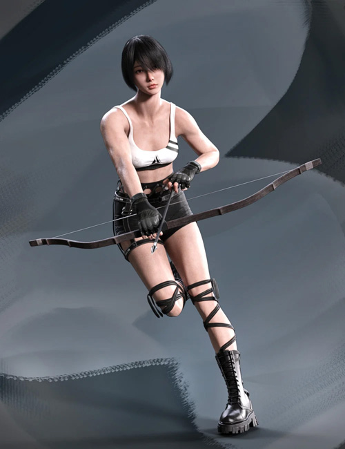 KuJ Girl's Bow and Arrow Poses for Genesis 9