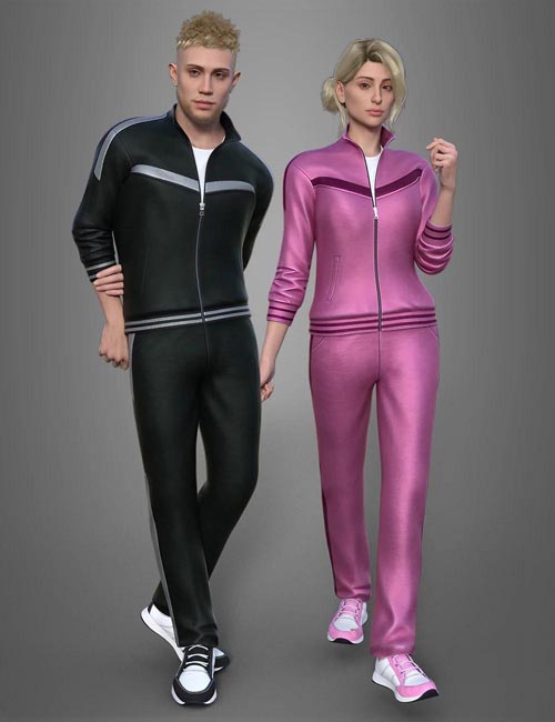 Long Tracksuit Outfit for Genesis 9