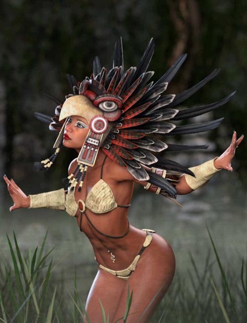 Mesoamerican Headdress For Genesis 3, 8, 9