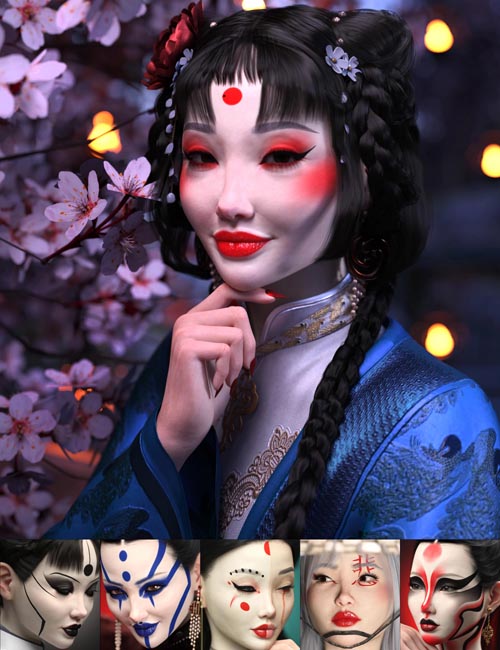 Neo Geisha LIE makeup for Genesis 9 Bundle