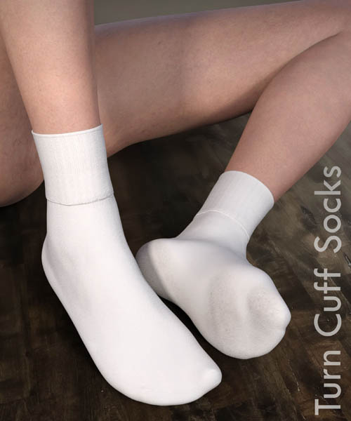 Turn Cuff Socks for Genesis 8 Female