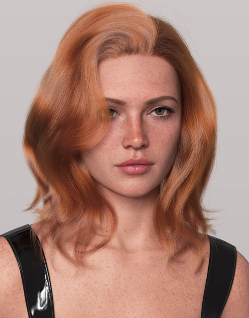 dForce Strand-Based Voluminous Wavy Bob Style Hair for Genesis 9 and 8 Female