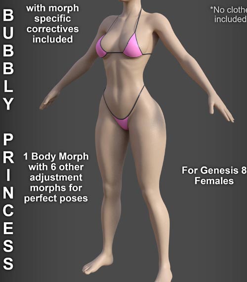 Bubbly Princess Body Morph for Genesis 8 Female