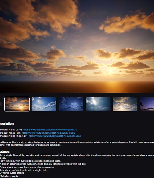 Ultra Dynamic Sky 8.5 for UNREAL ENGINE 5.5