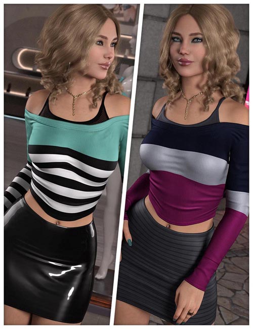 Selected Textures for dForce SU Off Shoulder Suit