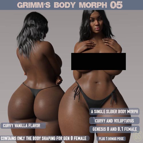 Grimm's Body Morph 05 for Genesis 8 / 8.1 Female